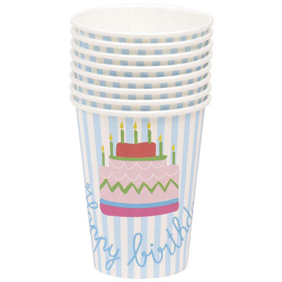 Happy Birthday papbægre, Lyseblå