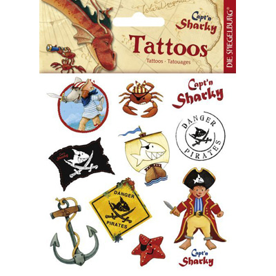 Capt'n Sharky pirat tatoveringer, 12 motiver